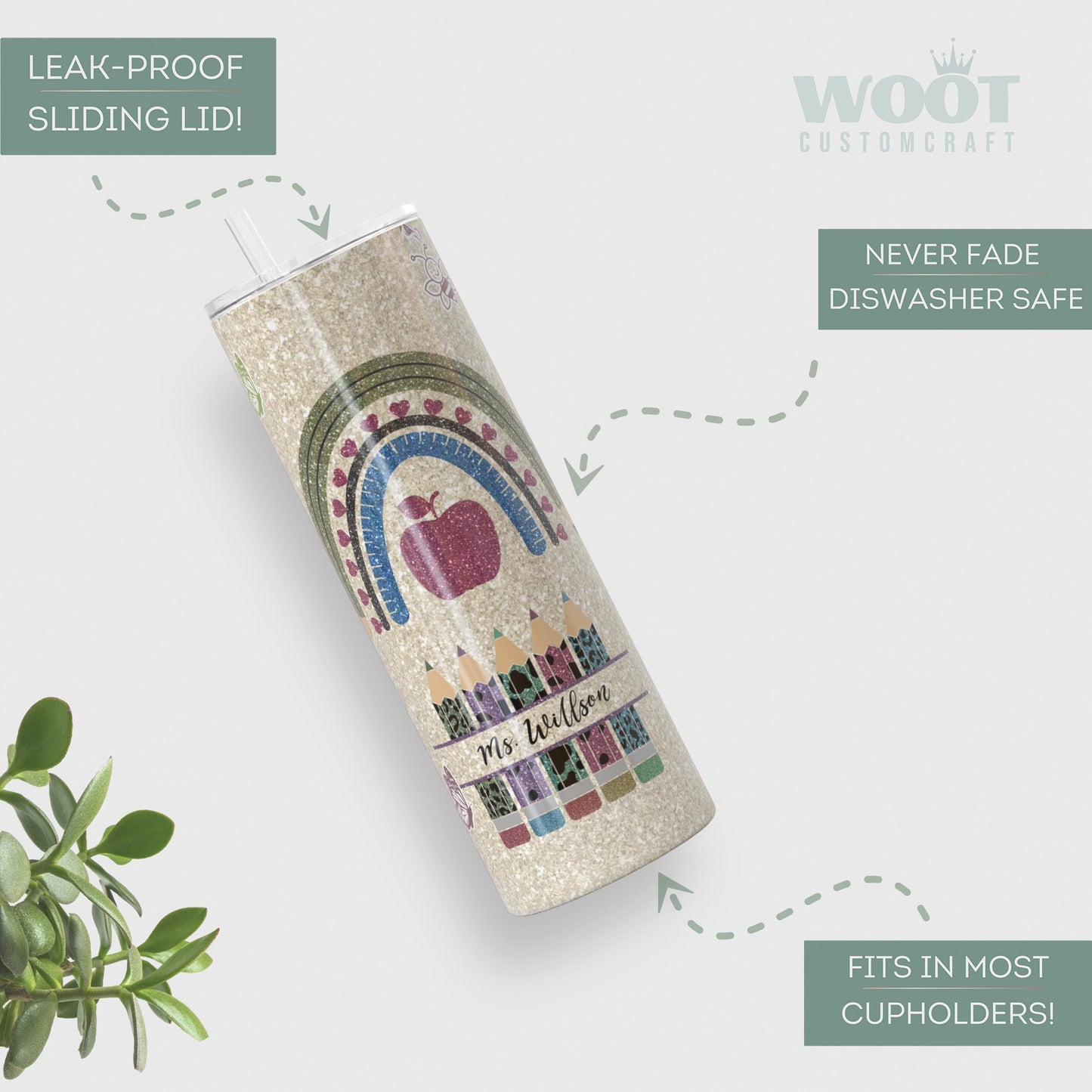 Custom Teacher Travel Tumbler - It Takes a Big Heart to Shape Little Minds Gift