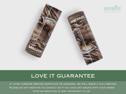 Personalized Bass Fishing Tumbler - Custom Gift for Fishermen & Bass Fishing Dads