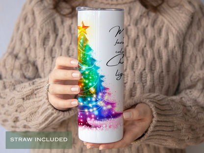 Personalized Light Up Tumbler - Christmas Lights Gift for Her