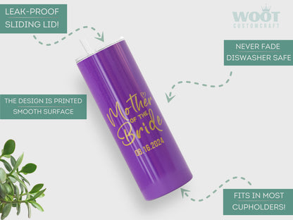 Mother of the Bride Tumbler Personalized, Mother of Bride Cup, Mother of the Groom Tumbler, Mother of the Bride Gift, Mother Bride Tumbler