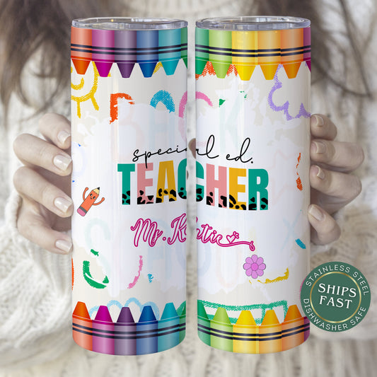 Personalized Tumbler for Special Education Teachers - Back to School Gift and Appreciation Keepsake