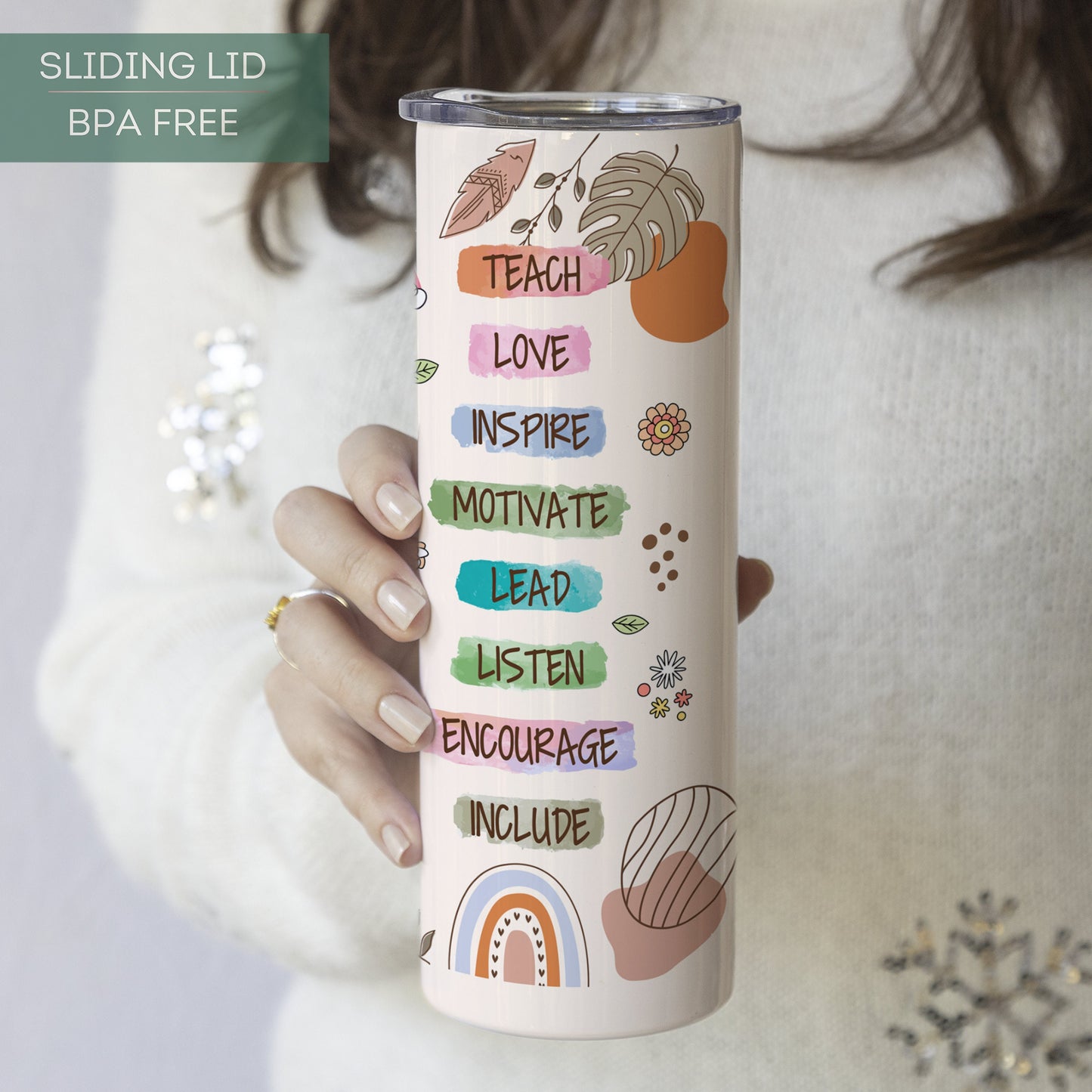 Personalized Retro Teacher Tumbler with Name - Thank You Gift for Teacher Appreciation