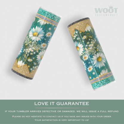 Personalized Teacher Daisy Tumbler - Teacher Appreciation Gift for Back to School