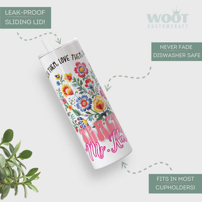 Personalized Wildflower Teacher Tumbler - Floral Gift for Teacher Appreciation