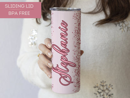 Rose Gold Ombre Glitter Tumbler - Sparkling Gift for Mom