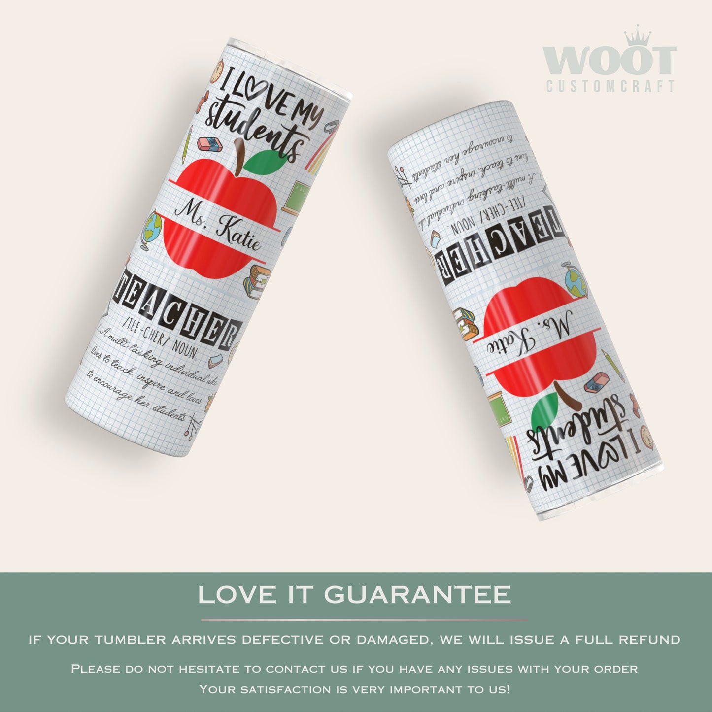 Custom Teacher Name Tumbler, Teacher Name Tumbler Personalized, Appreciation Teacher Gift With Teacher Name, Custom Teacher Cup With Name