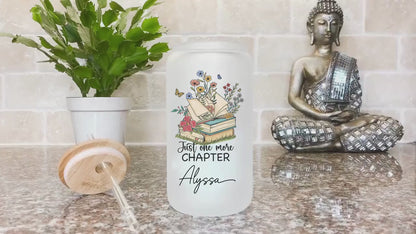 Personalized Just One More Chapter Tumbler - Gift for Book Lovers and Clubs