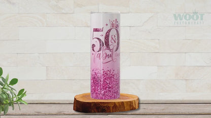 Personalized 50th Birthday Tumbler - Fifty and Fabulous Gift for Her