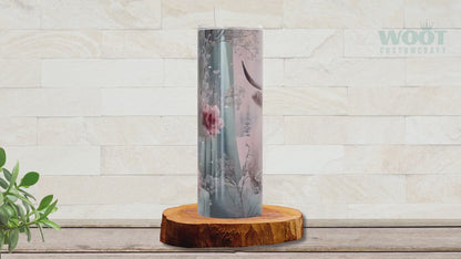 Personalized Winter Highland Cow Tumbler - Christmas Gift for Cow Lovers