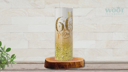 Personalized 60th Birthday Tumbler - 60 and Fabulous Gift Cup for Her