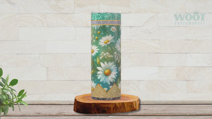 Personalized Teacher Tumbler - Daisy Design for Back to School Appreciation Gift