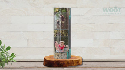 Personalized Best Dad Ever Tumbler - Fathers Day Gift with Kids' Photos