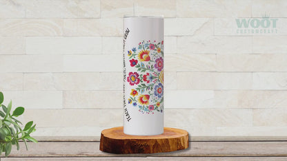Personalized Wildflower Teacher Tumbler - Custom Floral Appreciation Gift for Educators