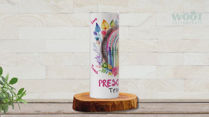 Personalized Preschool Teacher Tumbler - Ideal Appreciation Gift Travel Cup