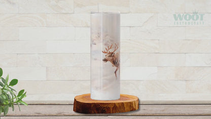 Personalized Christmas Reindeer Tumbler - Festive Winter Gift for Her