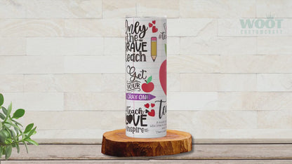 Personalized Teacher Life Tumbler - Custom Name and Facts for Teacher Appreciation