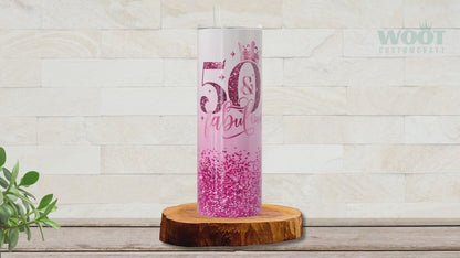 Personalized 50th Birthday Tumbler - Fabulous Gift Travel Cup for Her | Happy 50th Celebration
