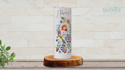 Customized Teacher Tumbler - Floral Appreciation Gift Helping Little Minds Grow
