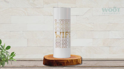 Personalized Wifey & Hubby Tumblers - Custom Couple Gift for Him and Her
