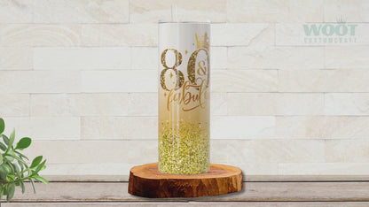 Personalized 80th Birthday Tumbler - Fabulous Gift for Her Custom Birthday Cup