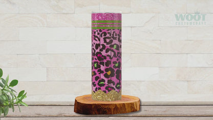 Customized Pink Leopard Teacher Tumbler - Personalized Gift for Educators