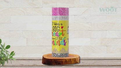 Personalized Glitter Teacher Tumbler - Appreciation Gift for Educators